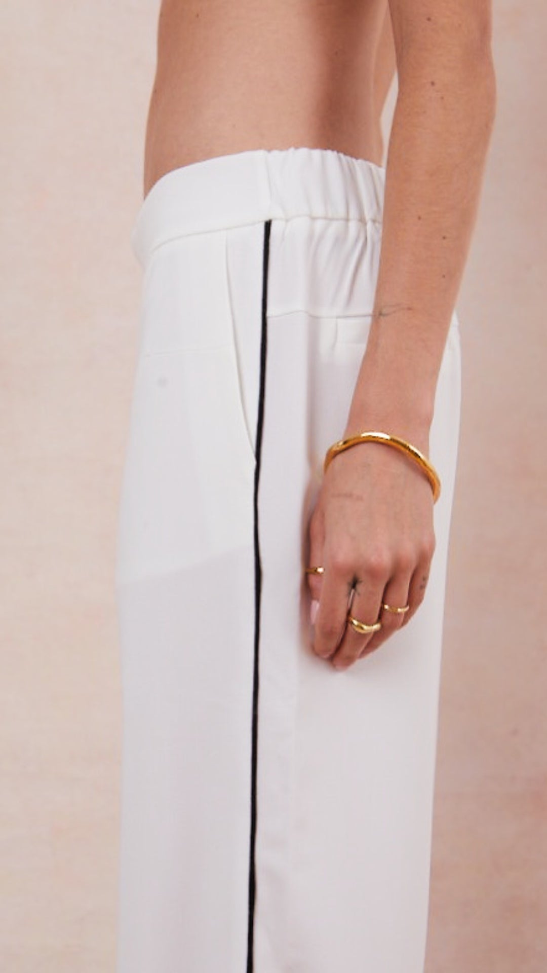 Kim Crepe Trousers - White