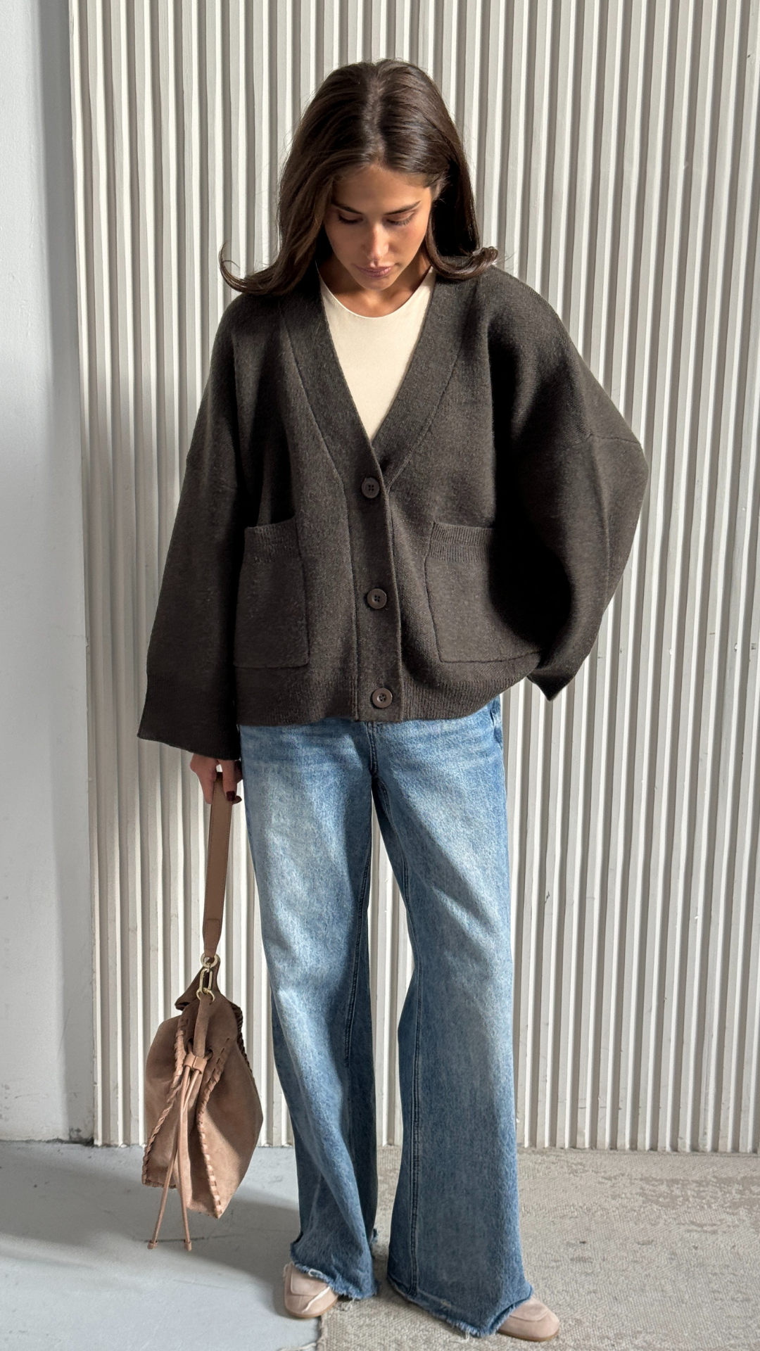 Cassandra Cardigan - Dark Khaki