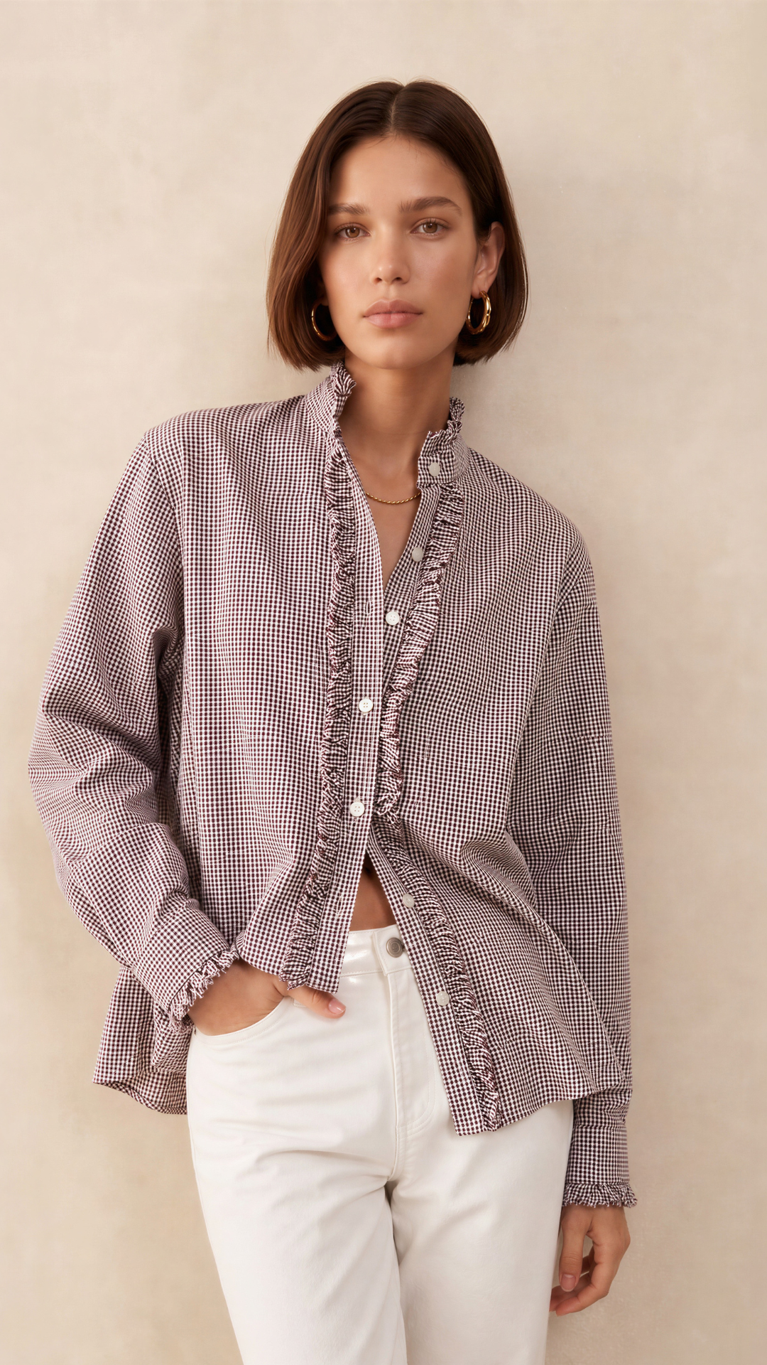 Daria Shirt - Brown Gingham