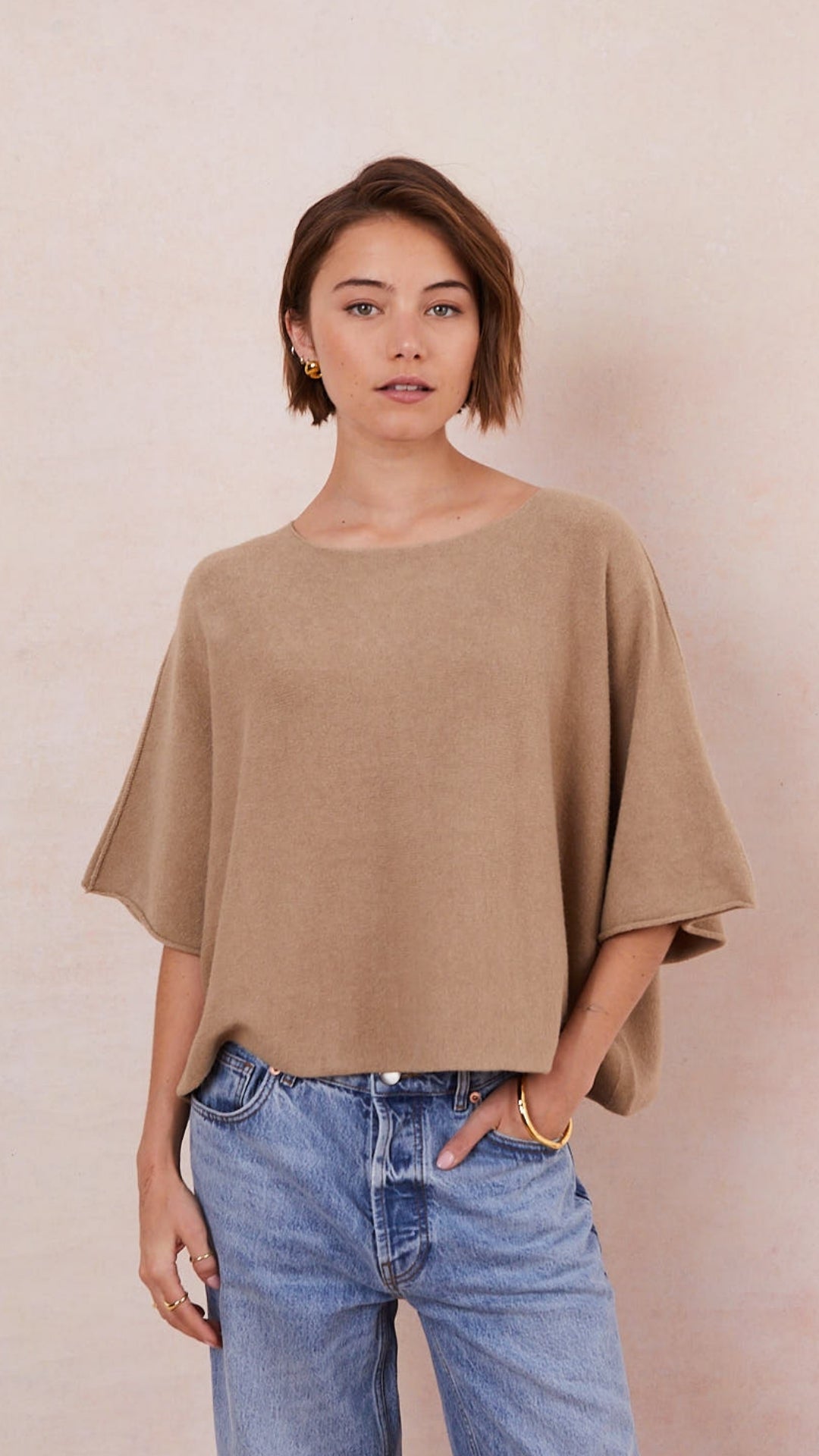 Ana Knitted Top - Sand