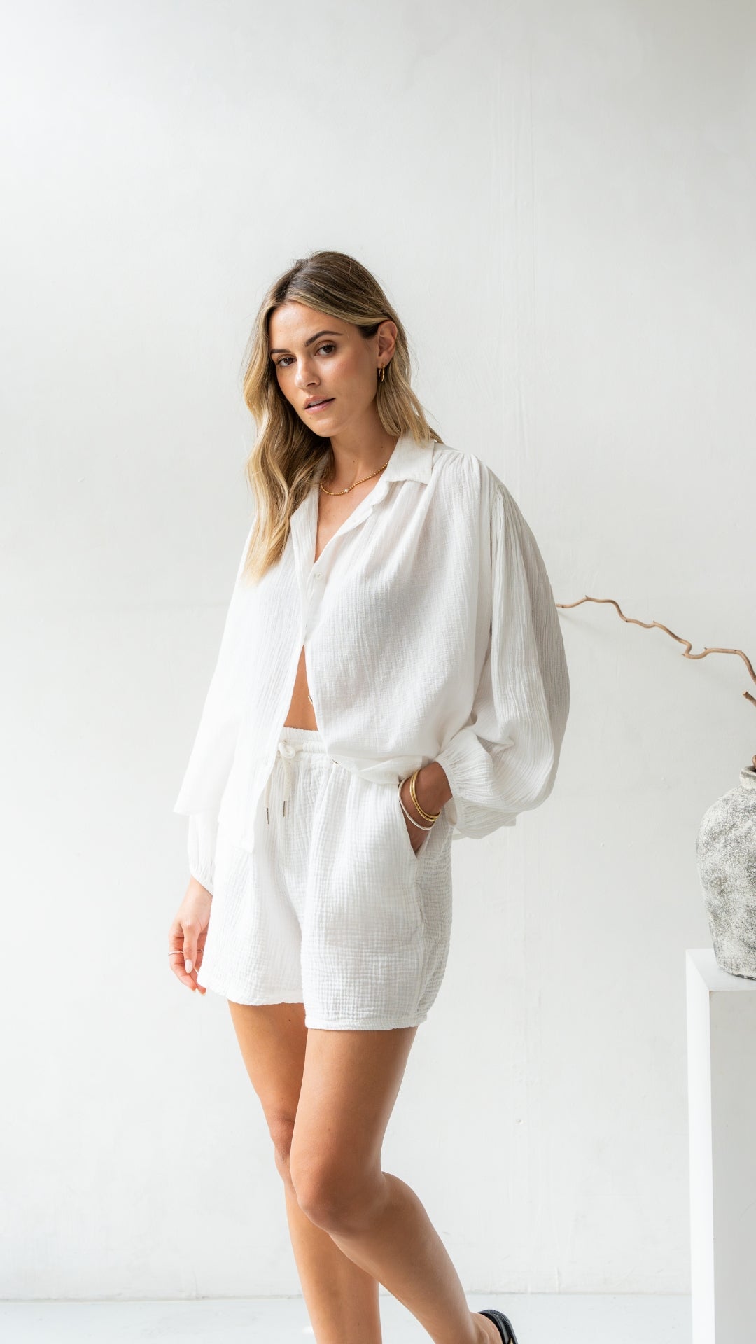 Anais Shorts - White