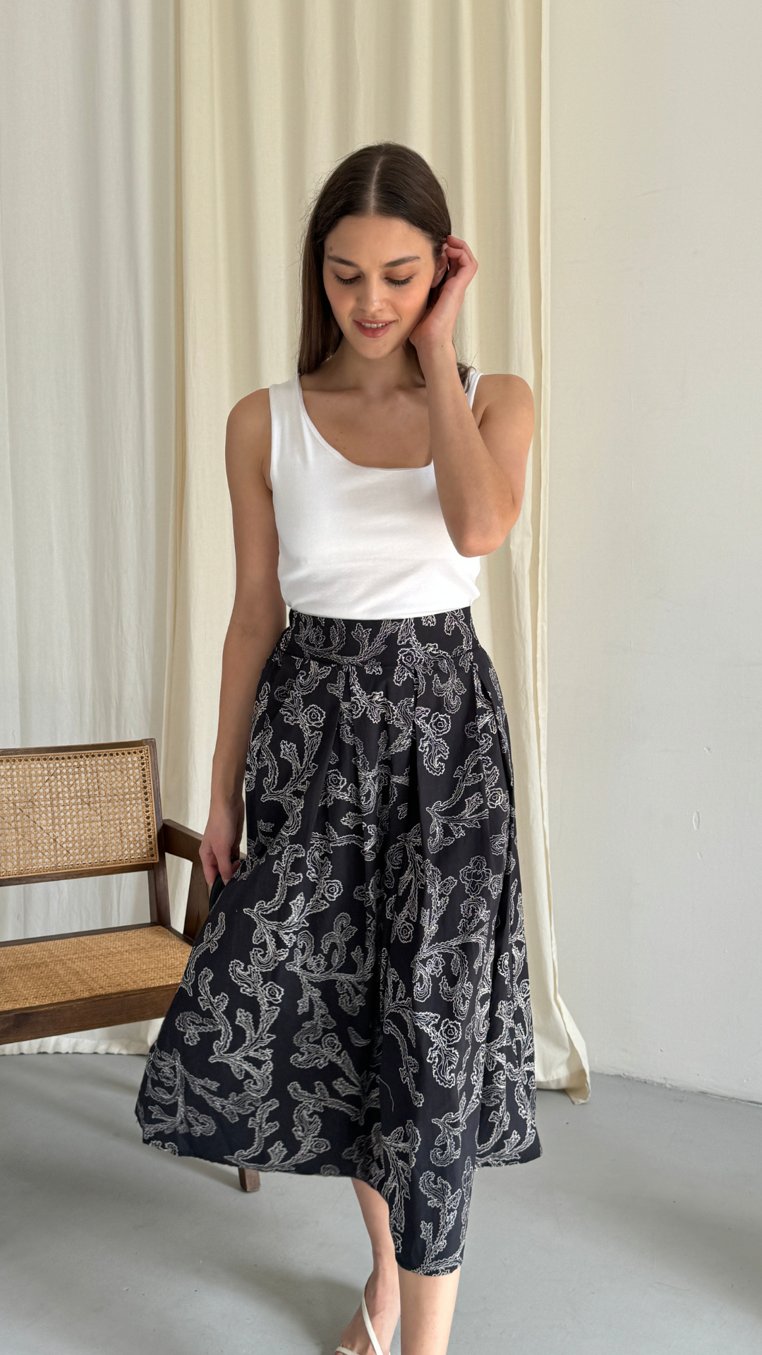 Adira Skirt - Black Print