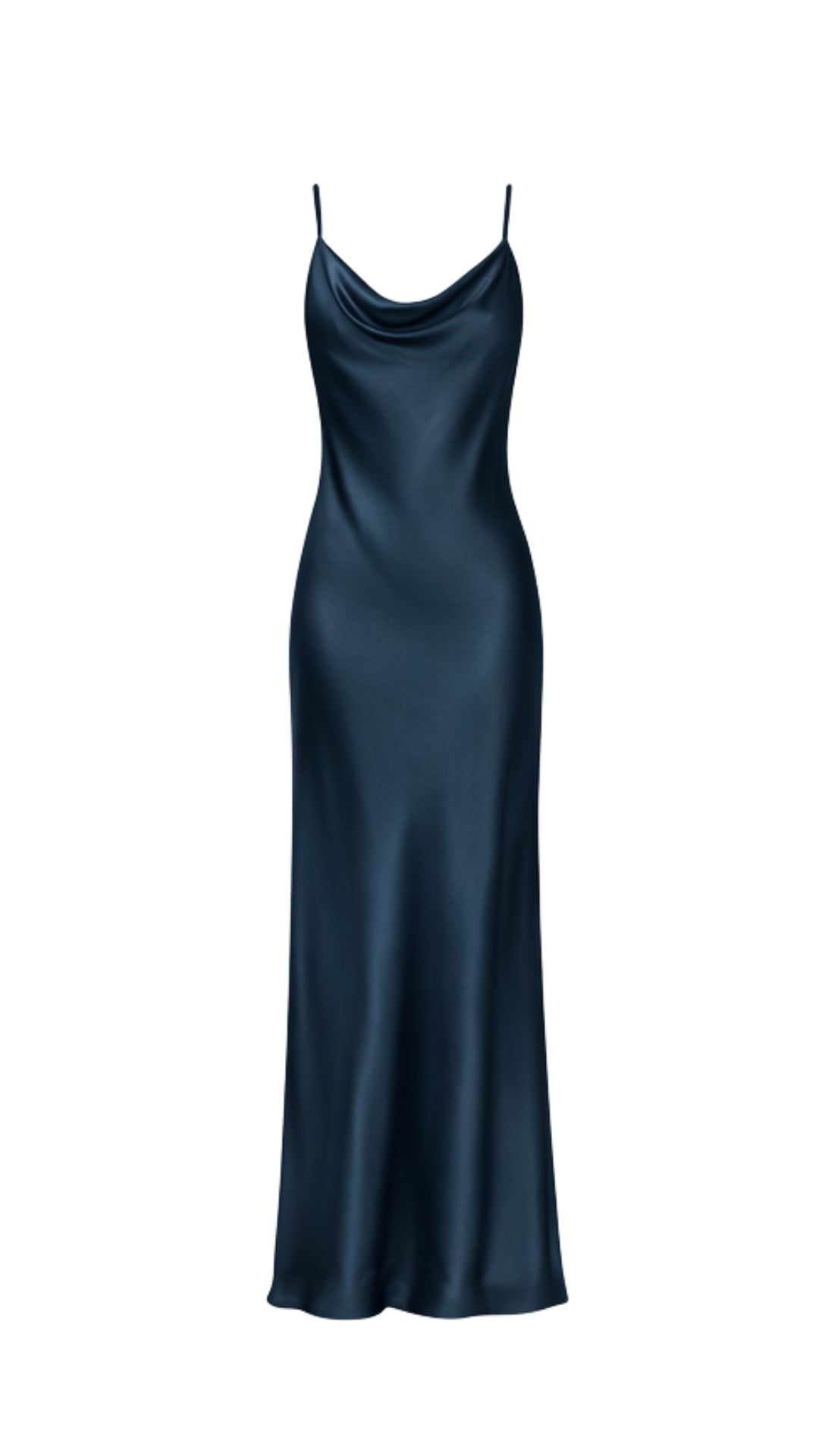 Alena Satin Dress - Deep Navy