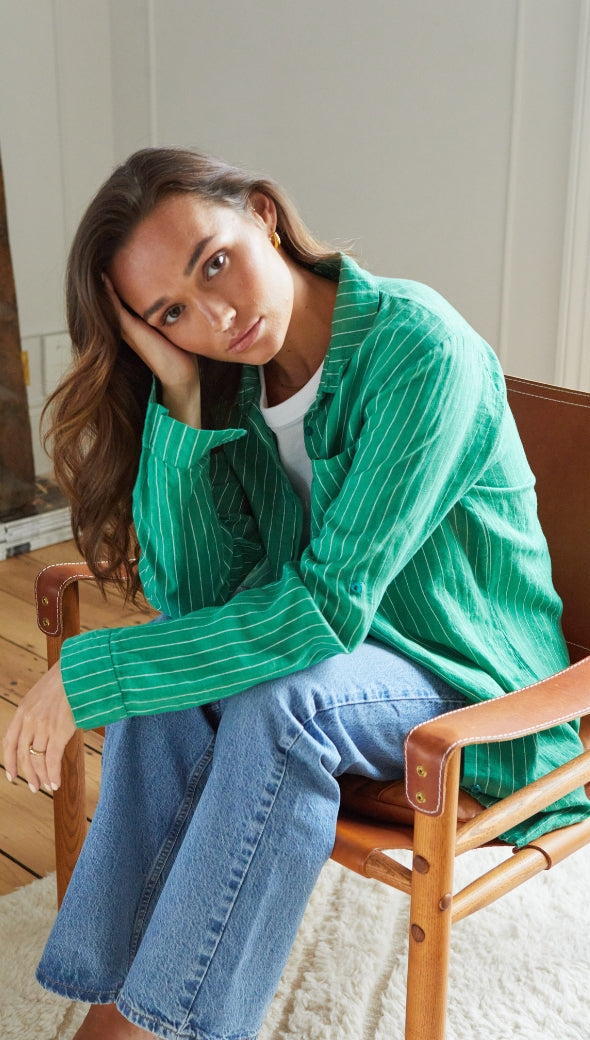 Provence Linen Shirt - Green