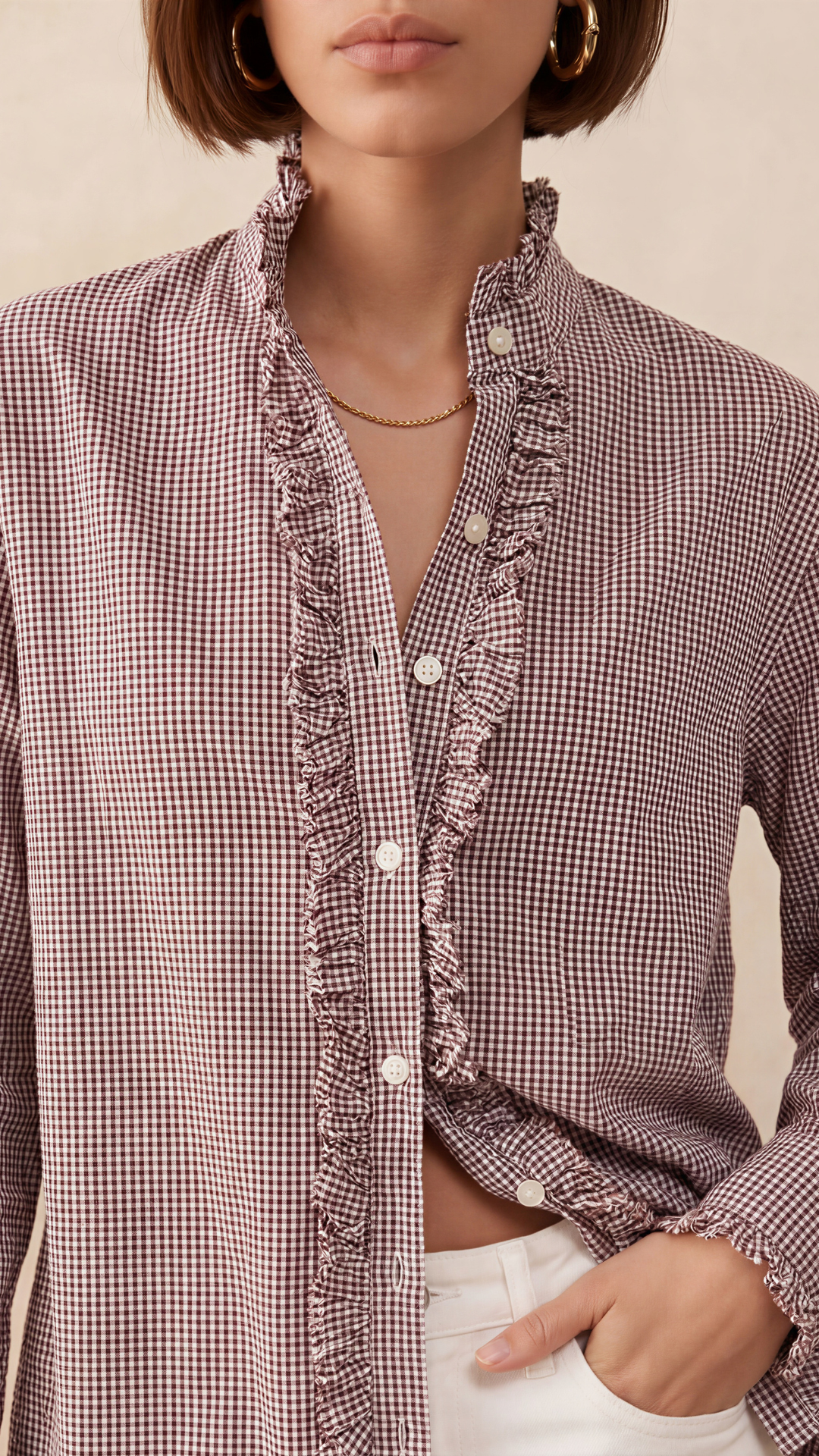 Daria Shirt - Brown Gingham