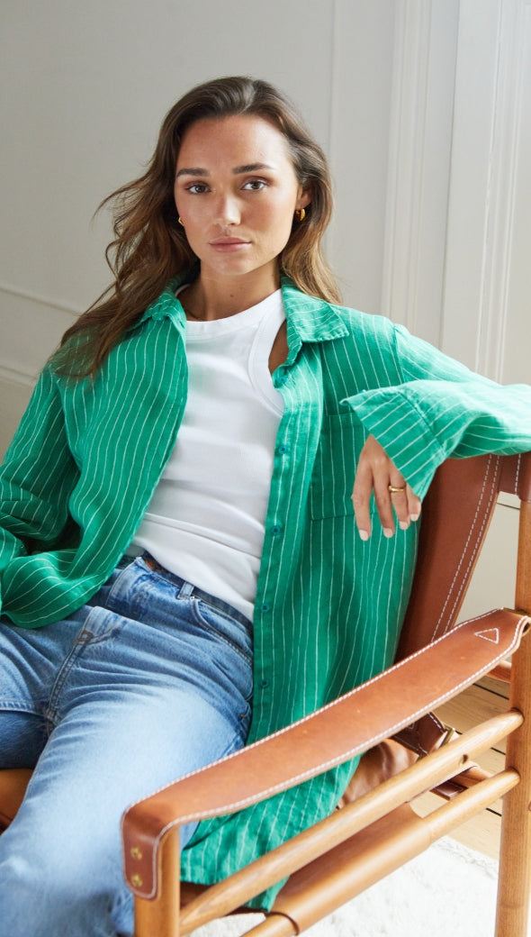 Provence Linen Shirt - Green