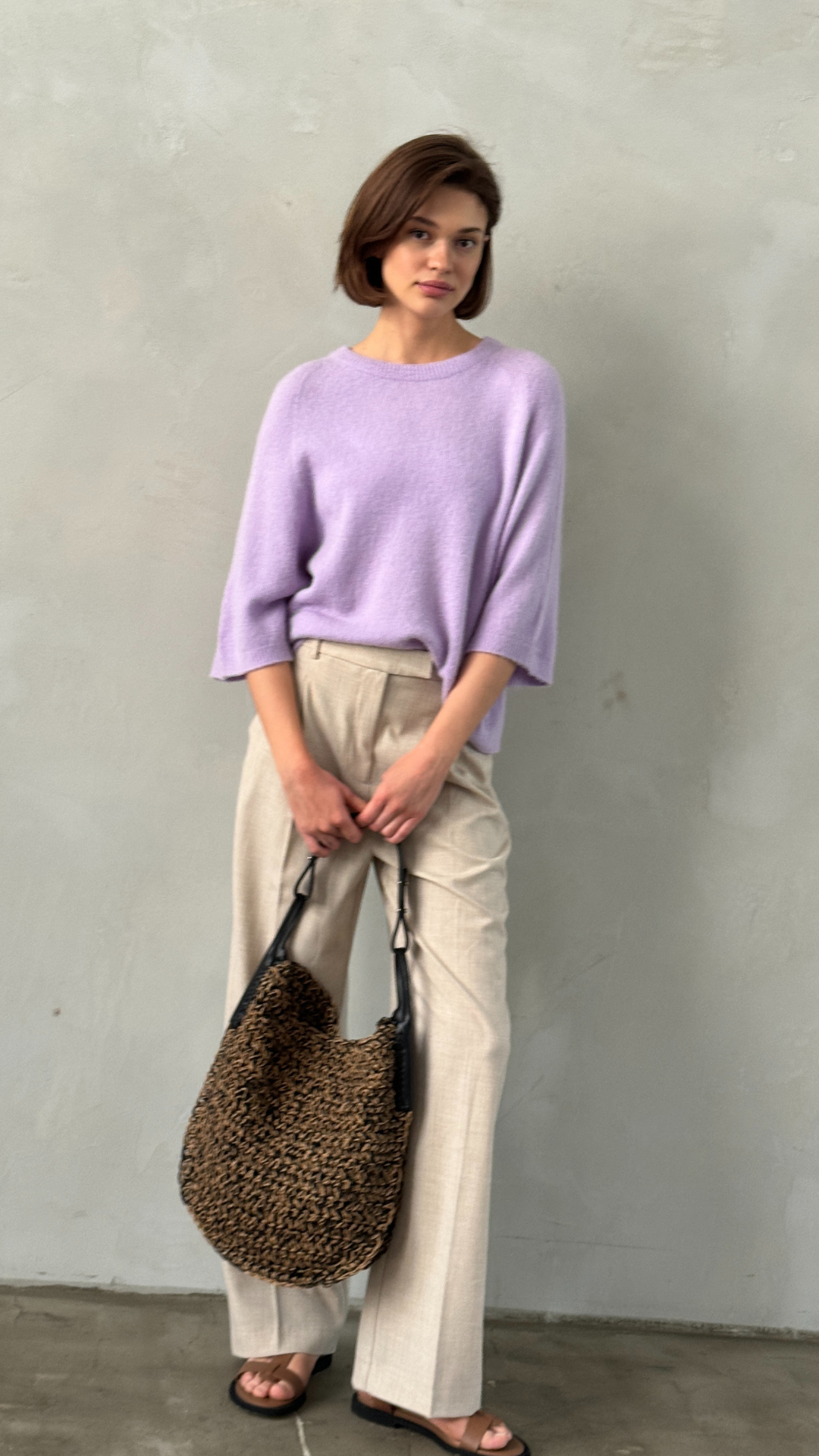 Piper Alpaca Knit - Lilac