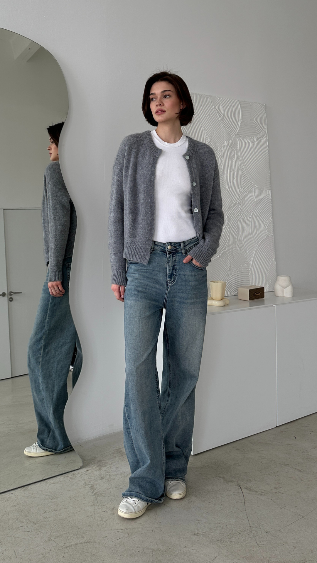 Reyna Soft Alpaca Cardigan - Dark Grey