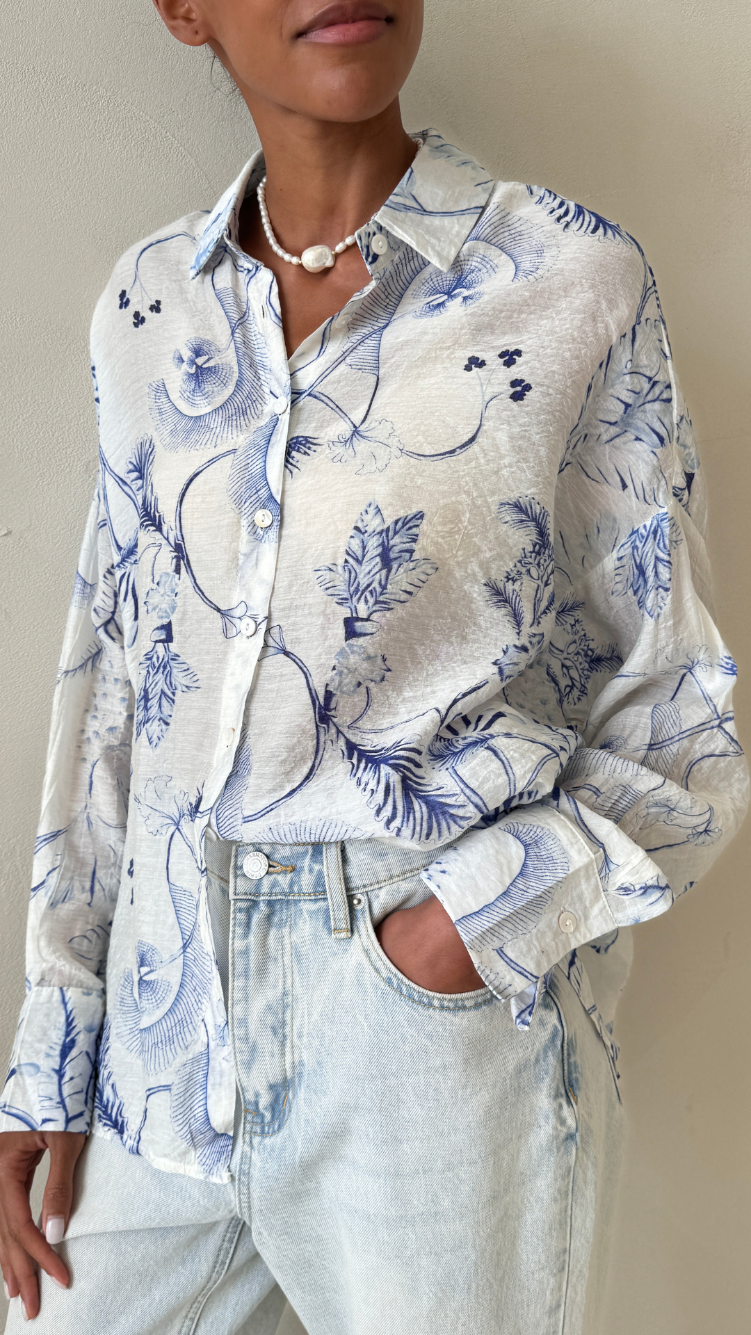 Maxine Shirt - Blue Print
