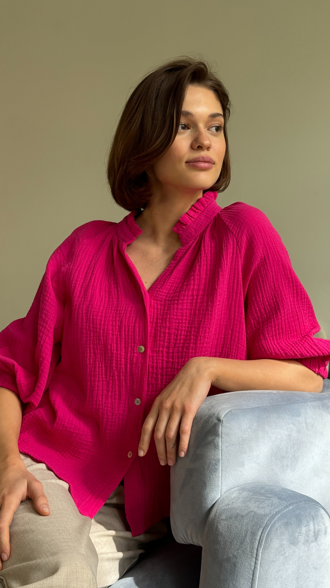 Maddie Shirt - Fuchsia