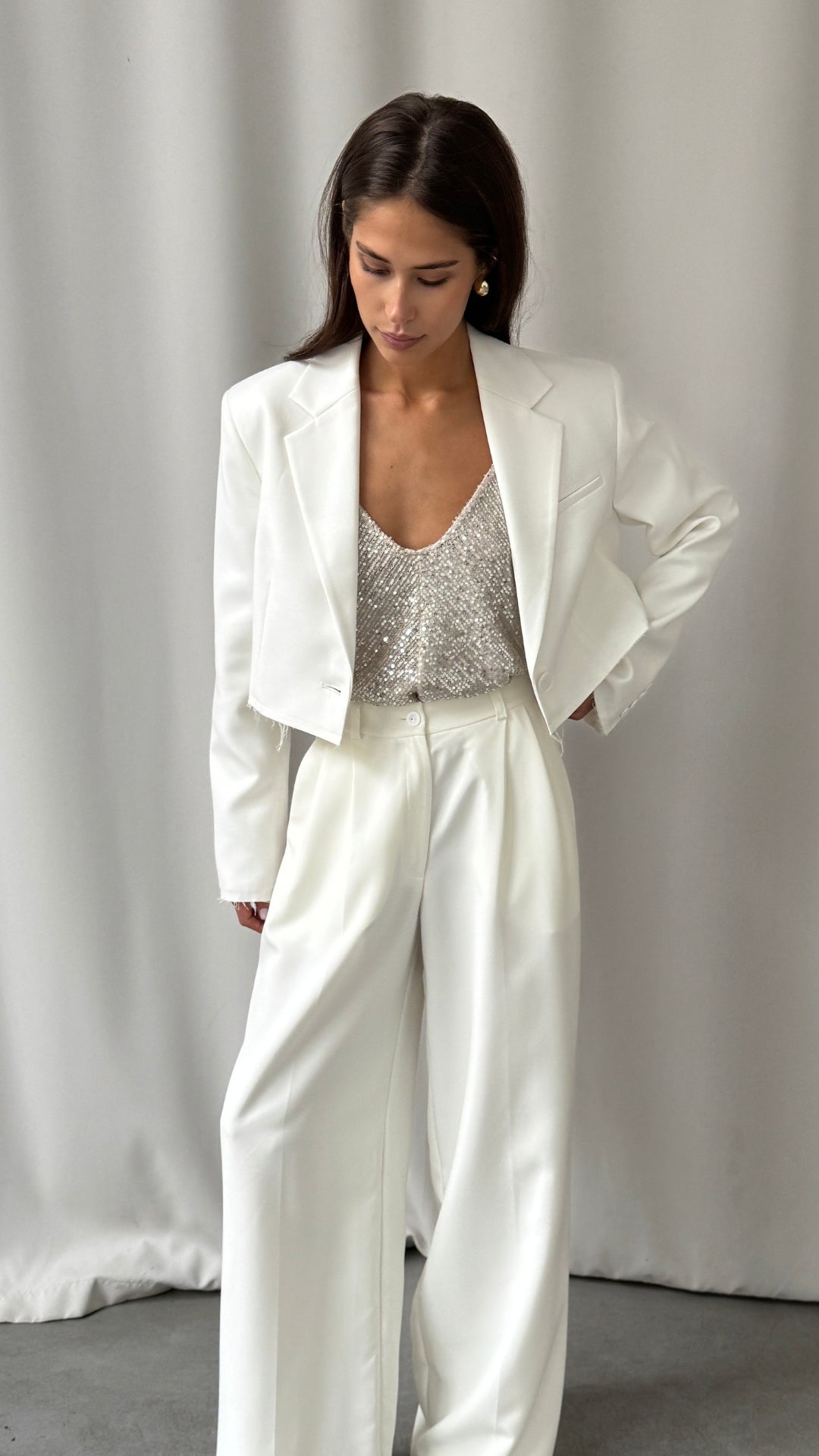 Sienna Sequin Camisole - Silver