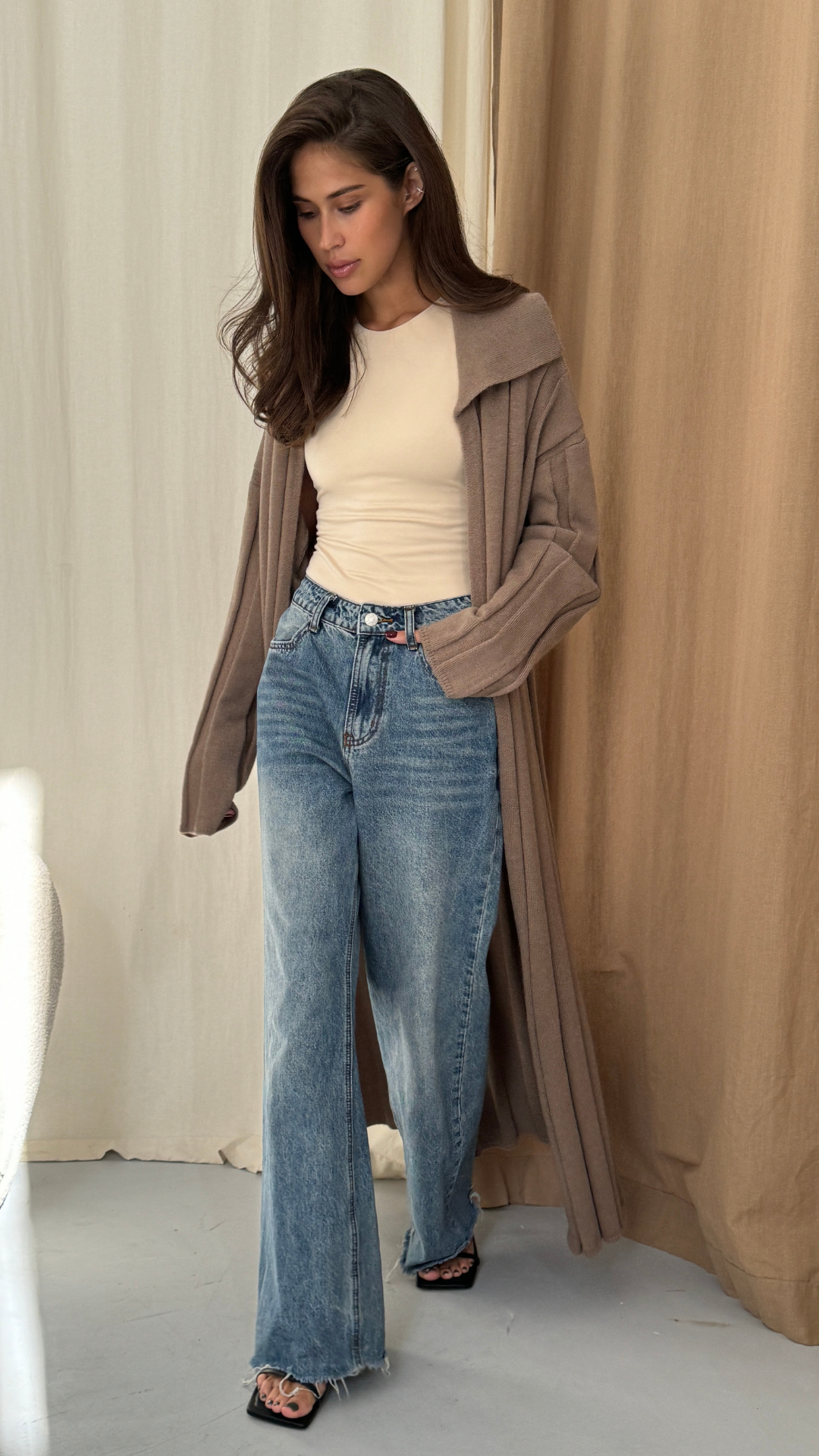 Dasha Cardigan - Warm Taupe