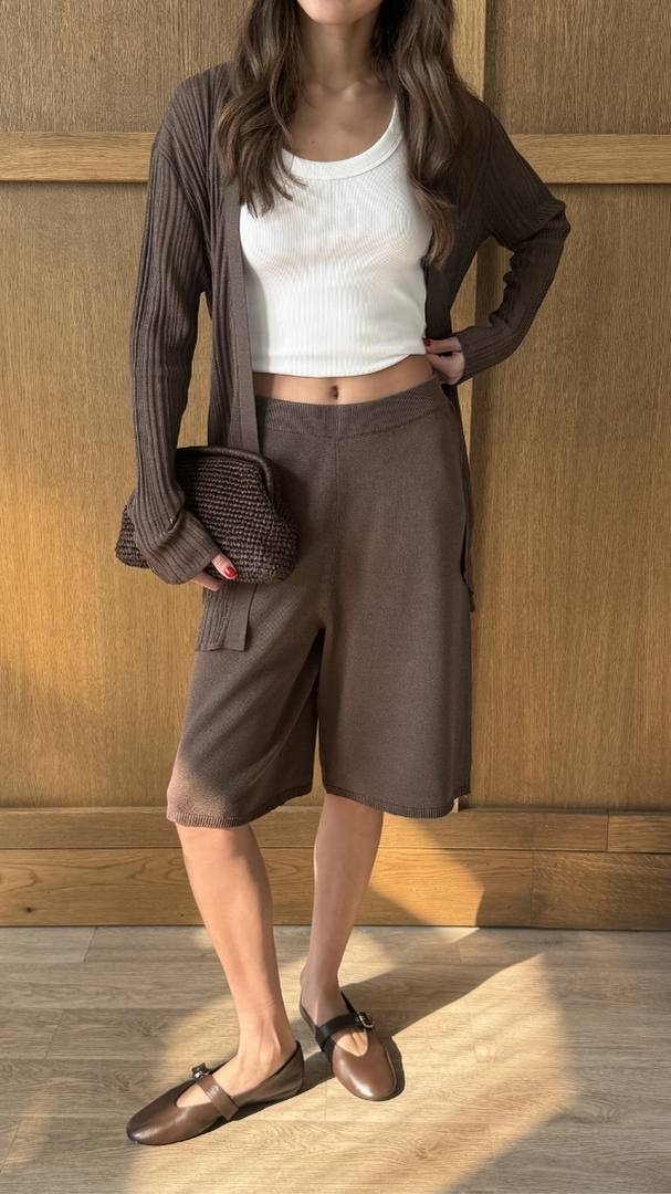 Faye Knit Bermuda - Mink