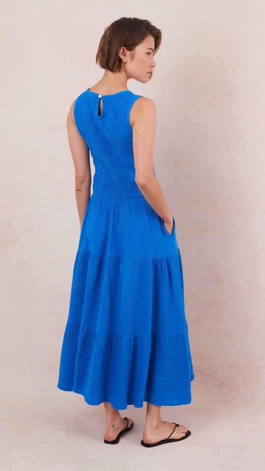 Mel Cotton Dress - Azure