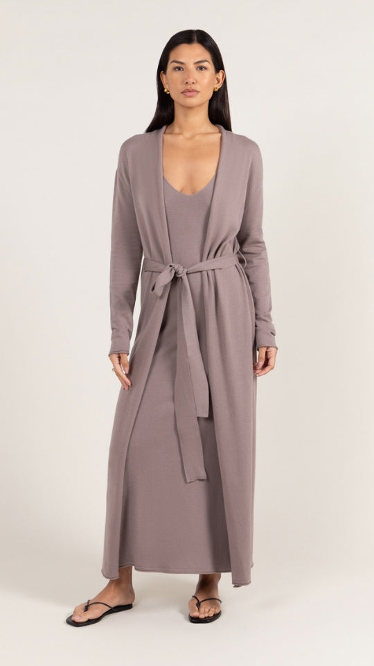 Sofia Knitted Slip Dress - Mink