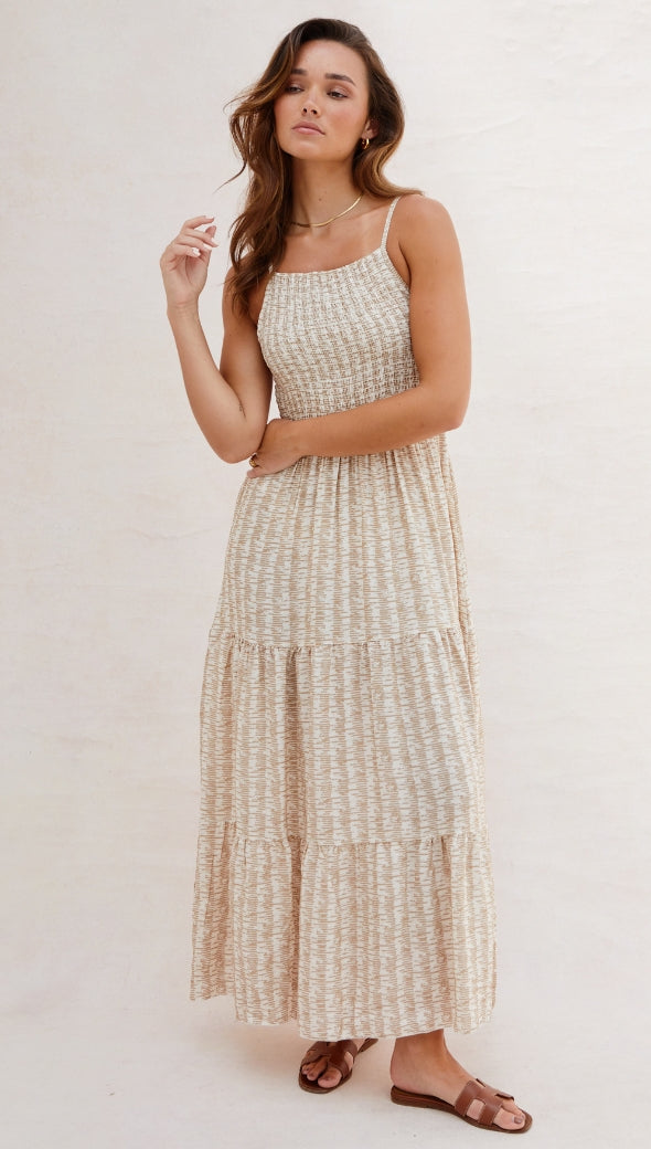 Zoya Dress - Cappuccino Print