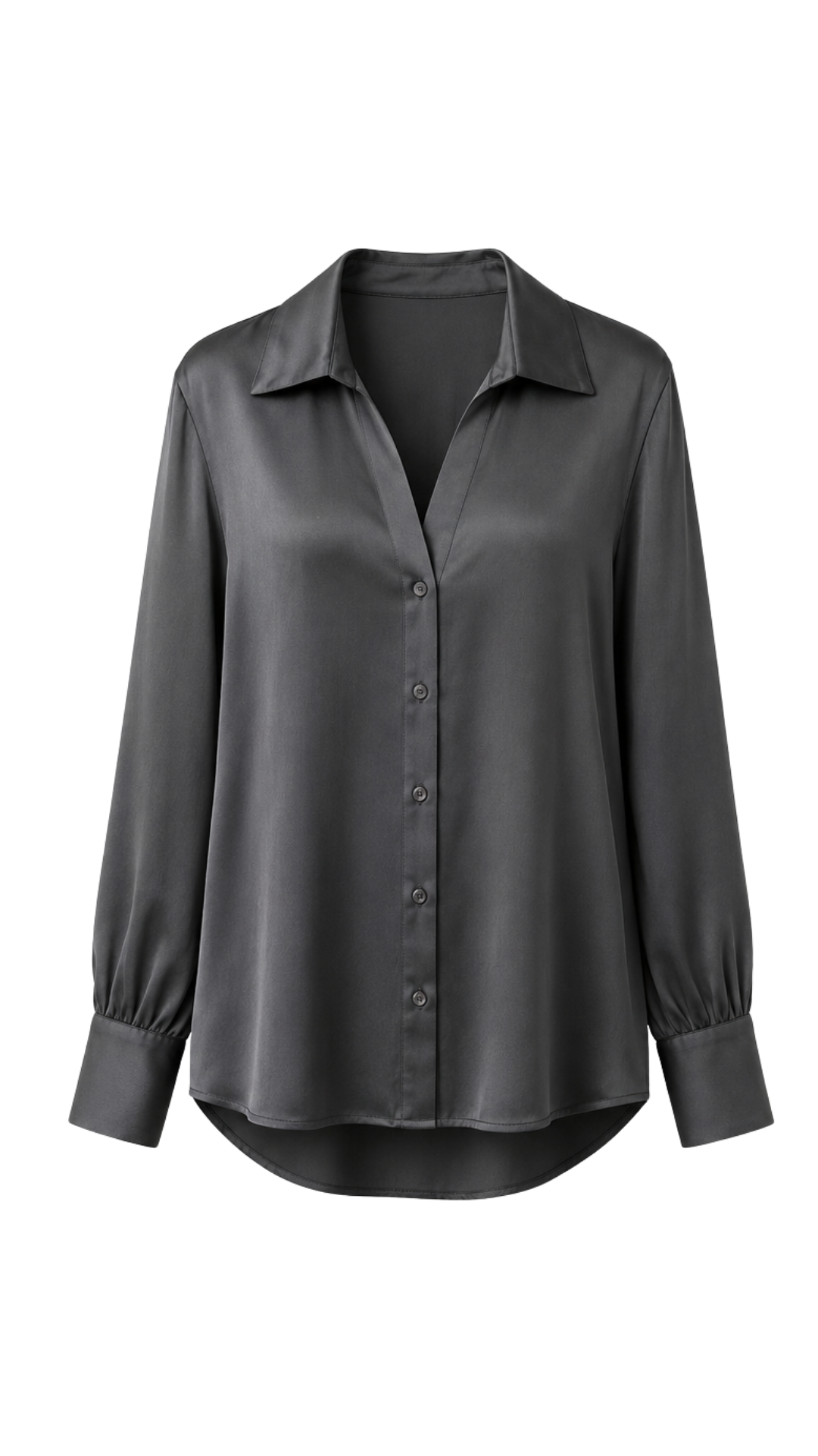 Raye Satin Shirt - Carbon