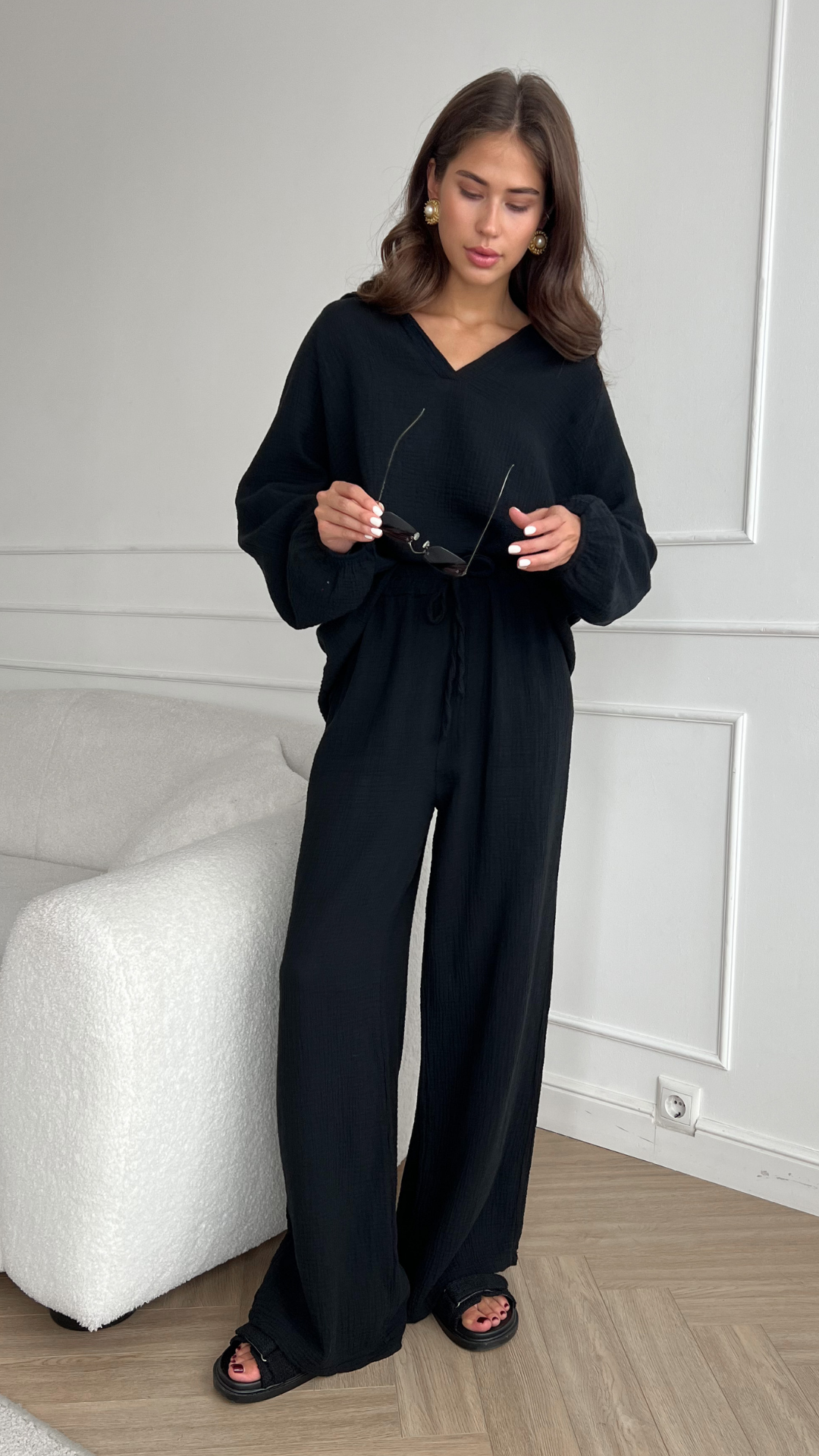 Selina Cotton Set - Black