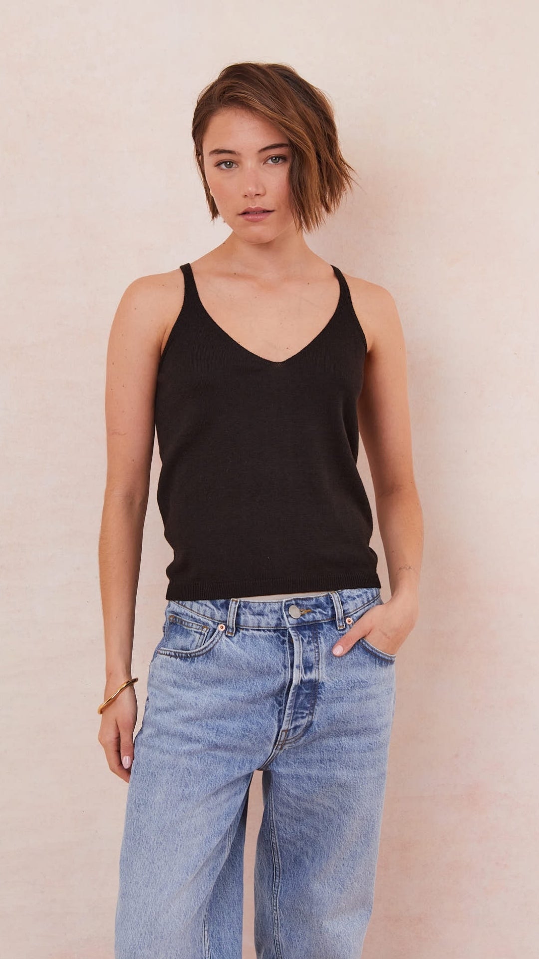 Kora Knitted Twin Set - Black