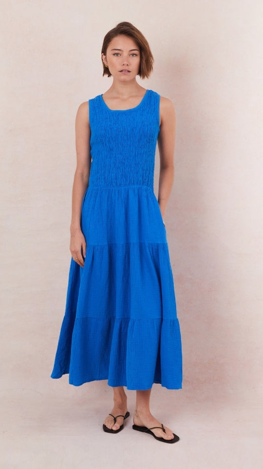 Mel Cotton Dress - Azure
