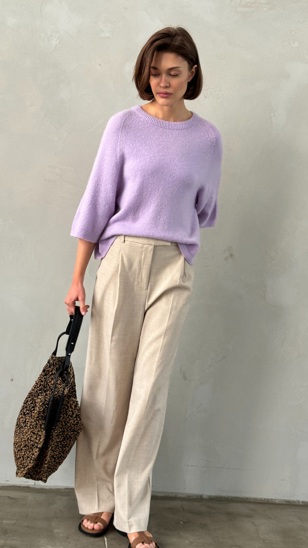Piper Alpaca Knit - Lilac