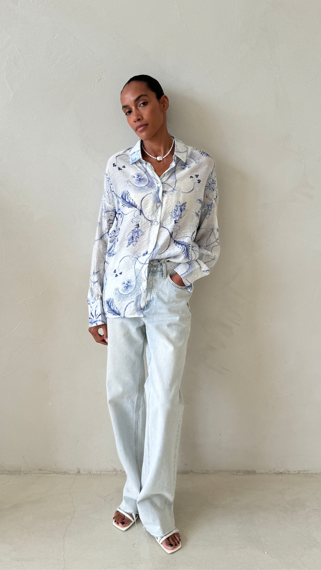 Maxine Shirt - Blue Print