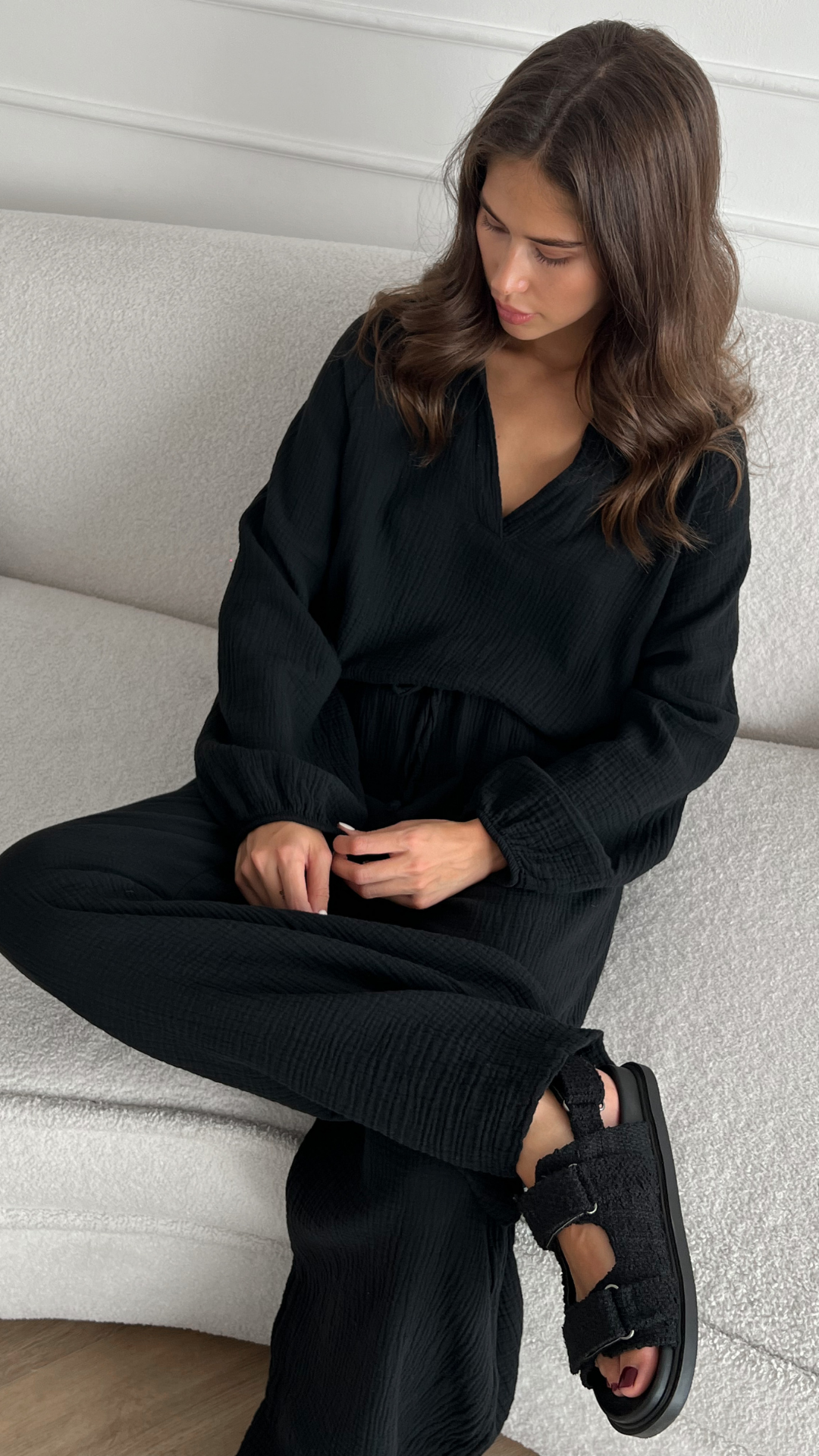 Selina Cotton Set - Black