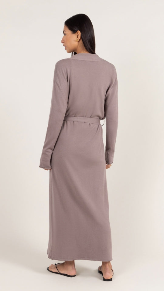 Sofia Knitted Slip Dress - Mink