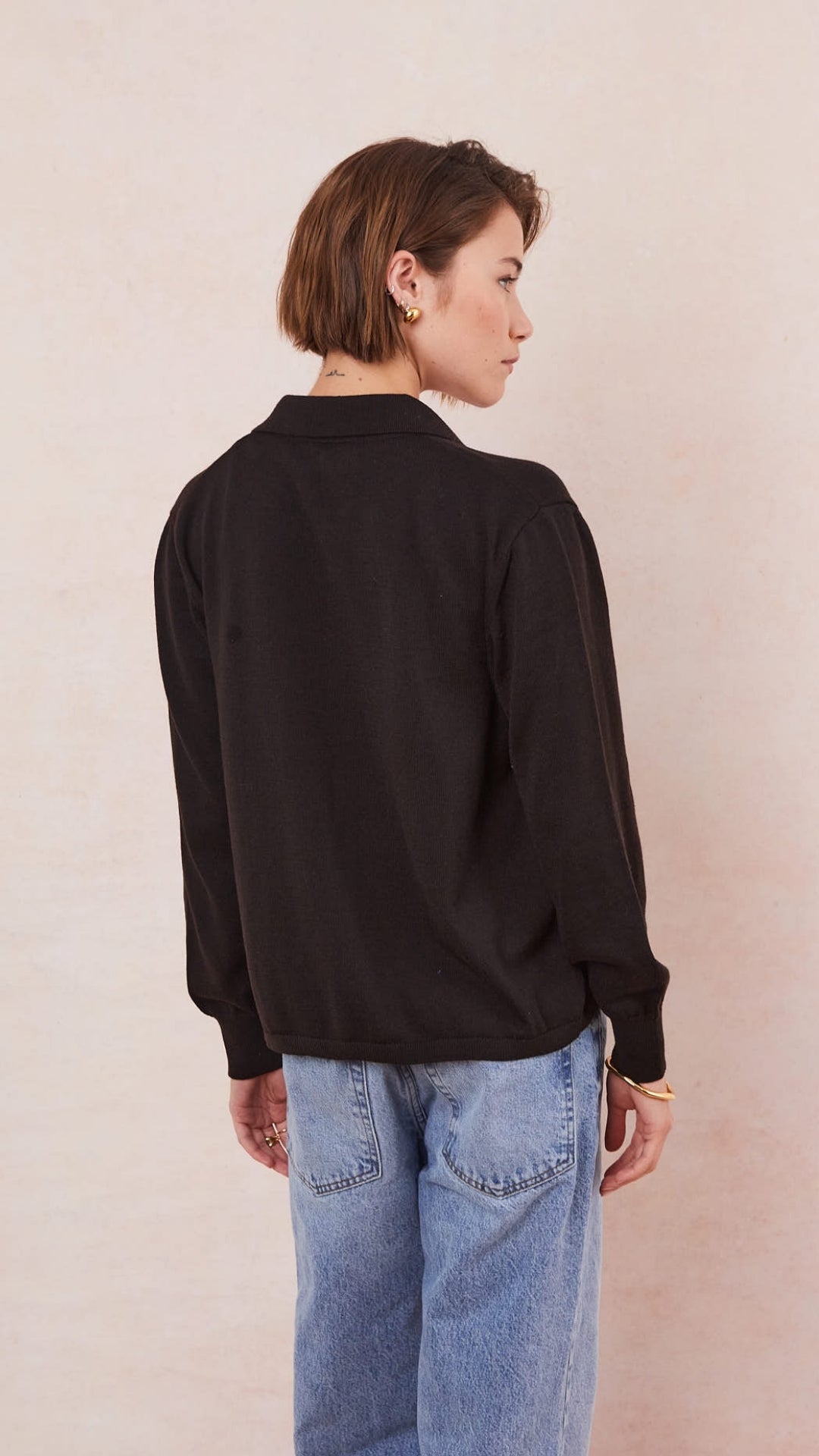 Kora Knitted Twin Set - Black