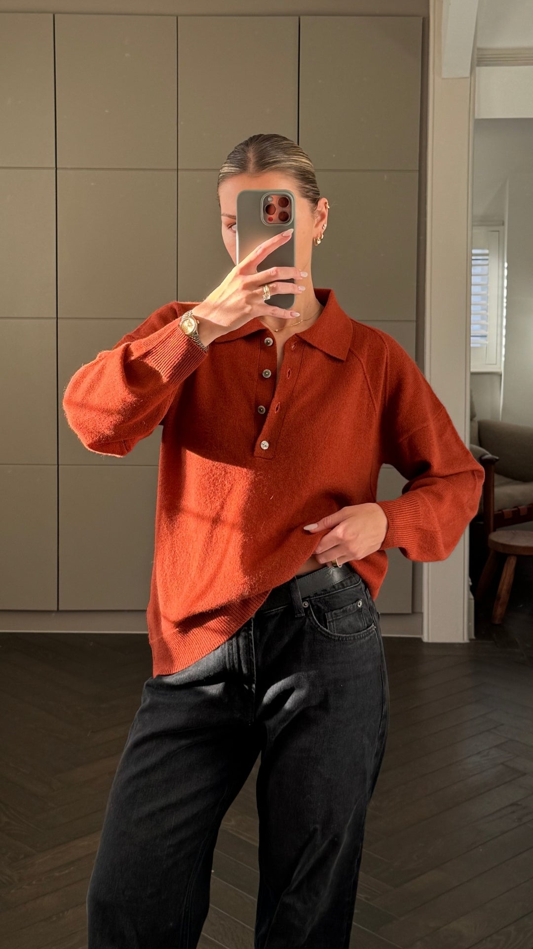 Caprice Cashmere sweater - Terracotta