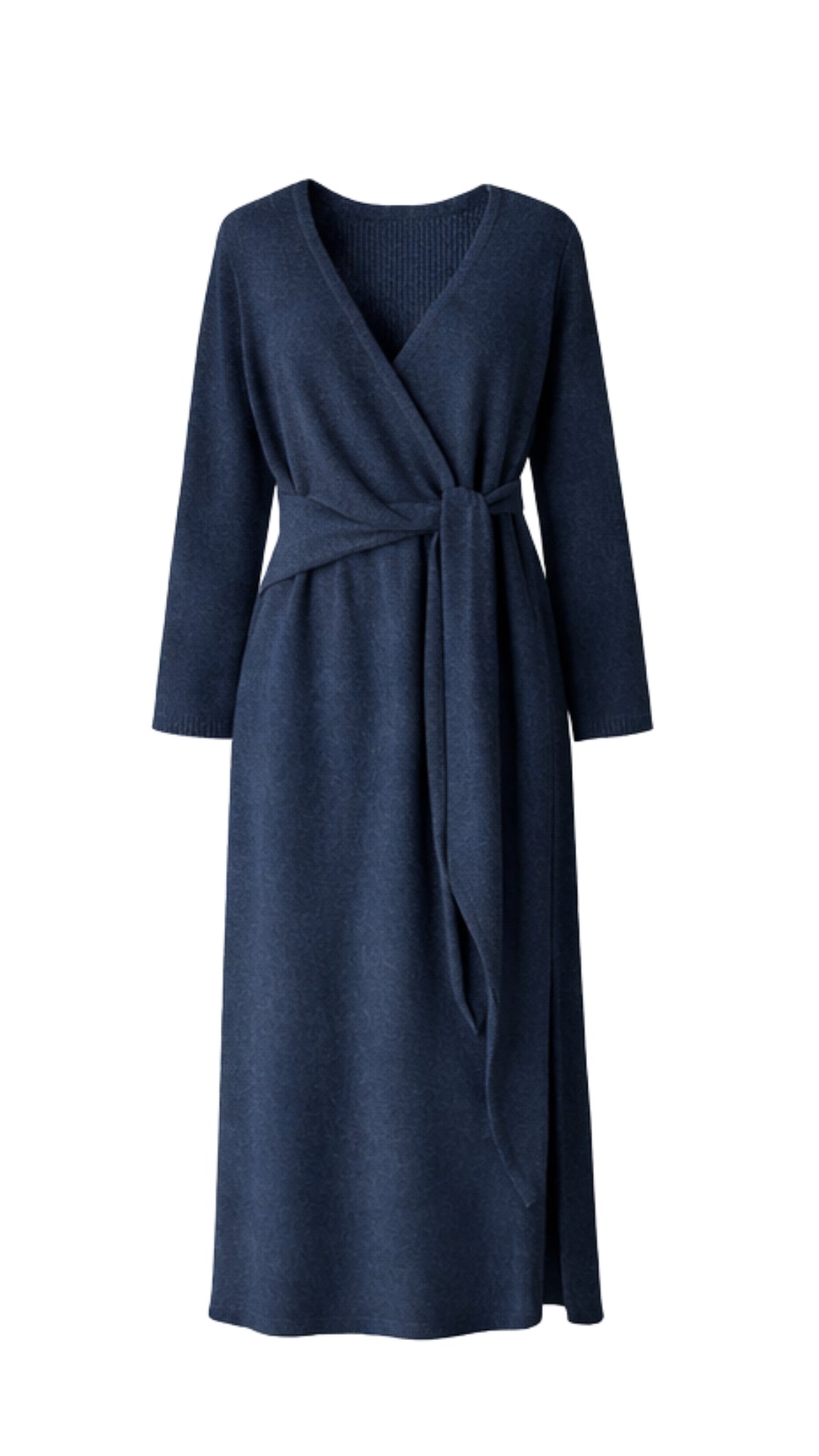 Keira Knit Wrap Dress - Midnight