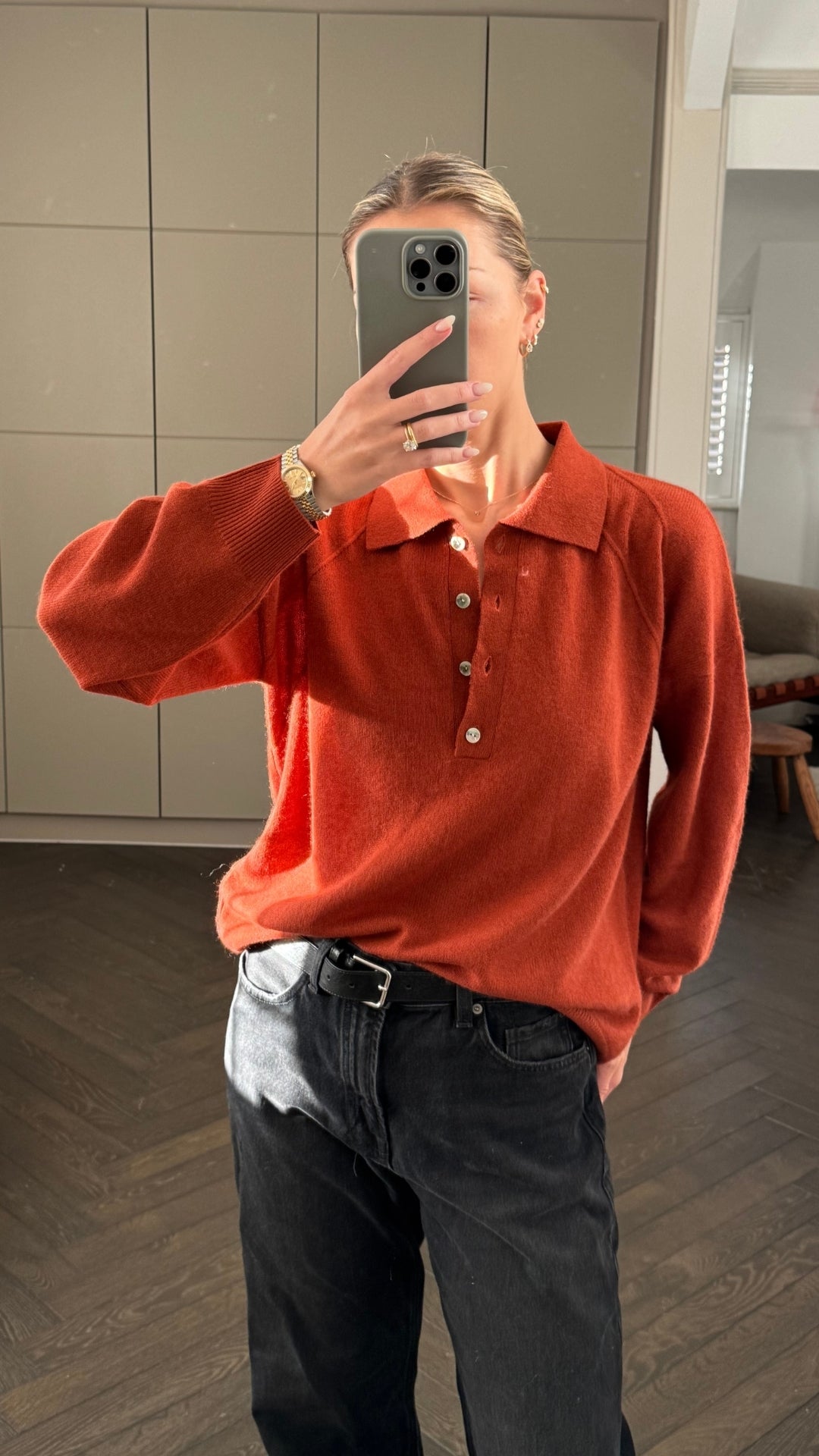 Caprice Cashmere sweater - Terracotta