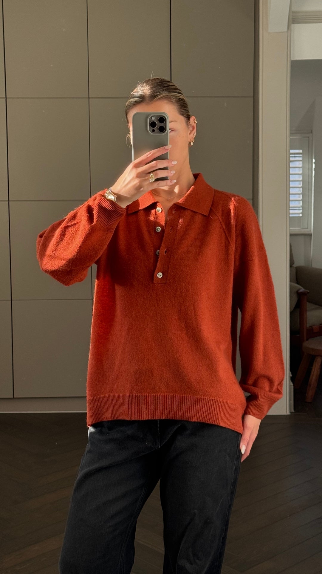 Caprice Cashmere sweater - Terracotta