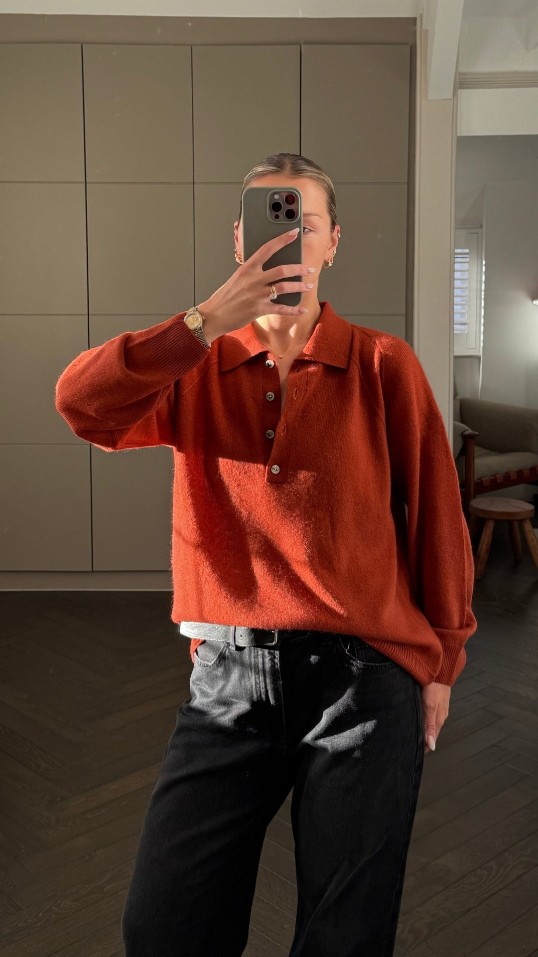 Caprice Cashmere sweater - Terracotta