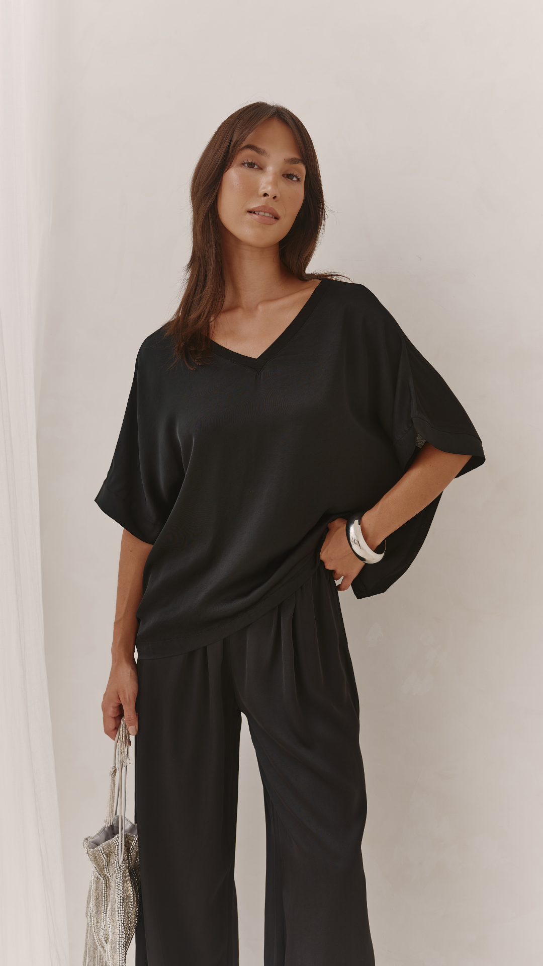 Parker Satin Set - Black