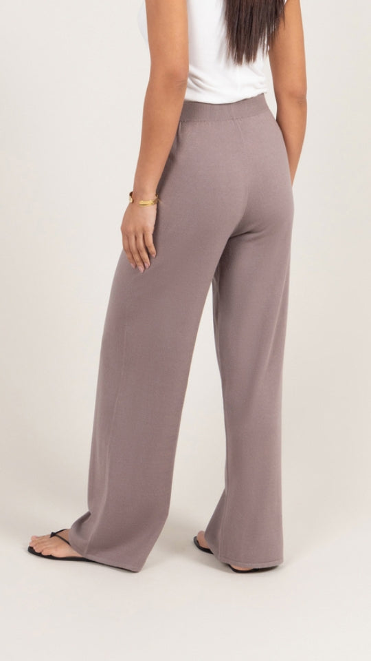 Sofia Knit Trousers - Mink