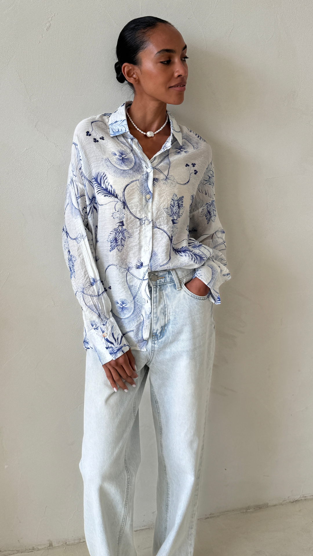 Maxine Shirt - Blue Print