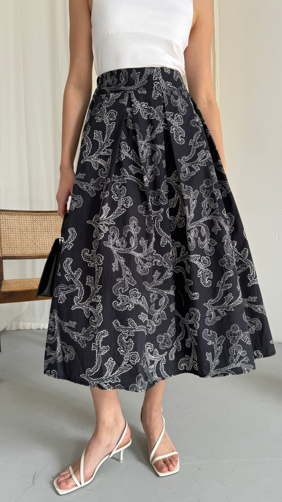 Adira Skirt - Black Print