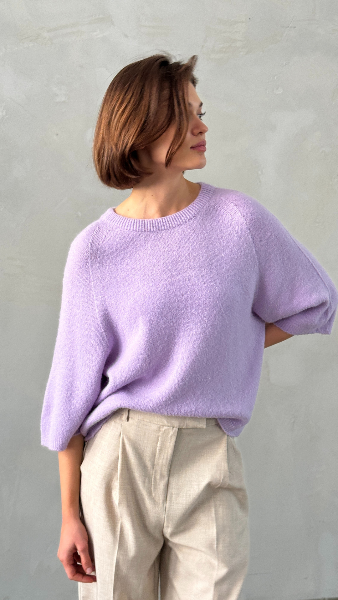 Piper Alpaca Knit - Lilac