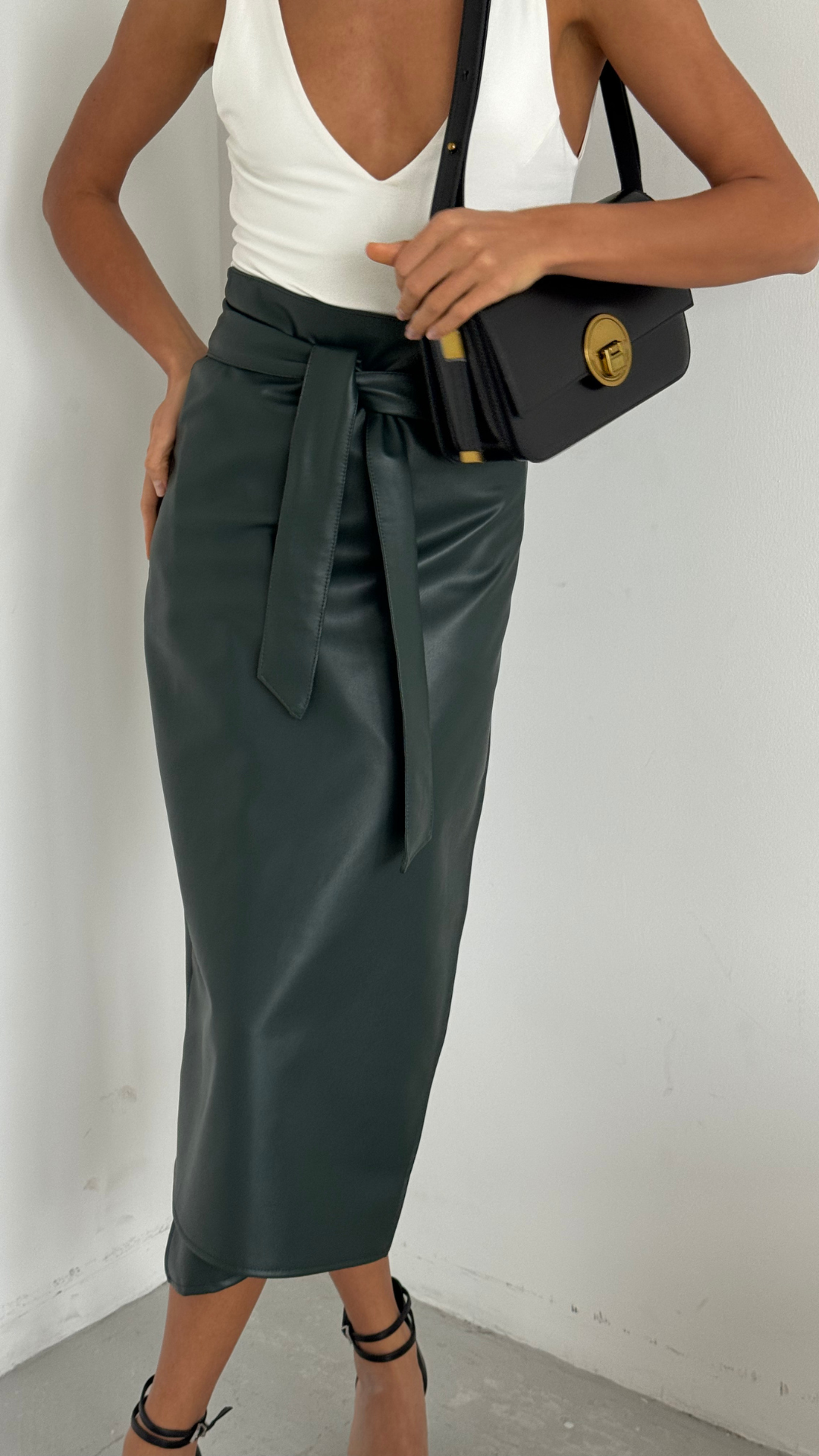 Livia Wrap Skirt - Khaki