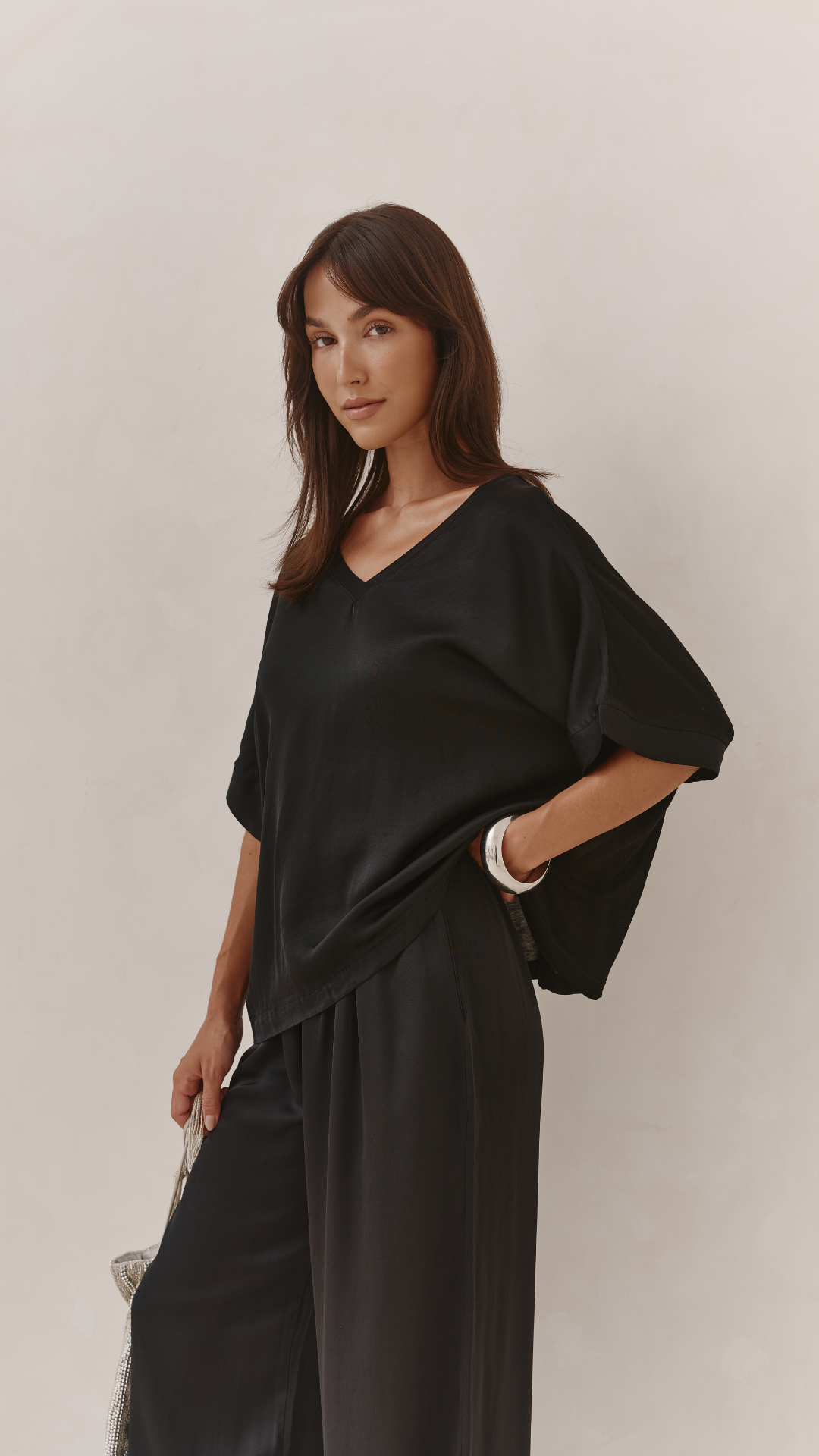 Parker Satin Set - Black
