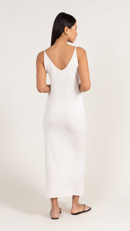 Sofia Knitted Slip Dress - Ivory