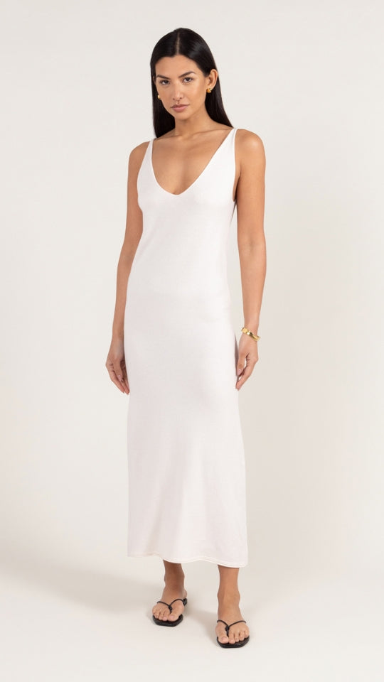 Sofia Knitted Slip Dress - Ivory