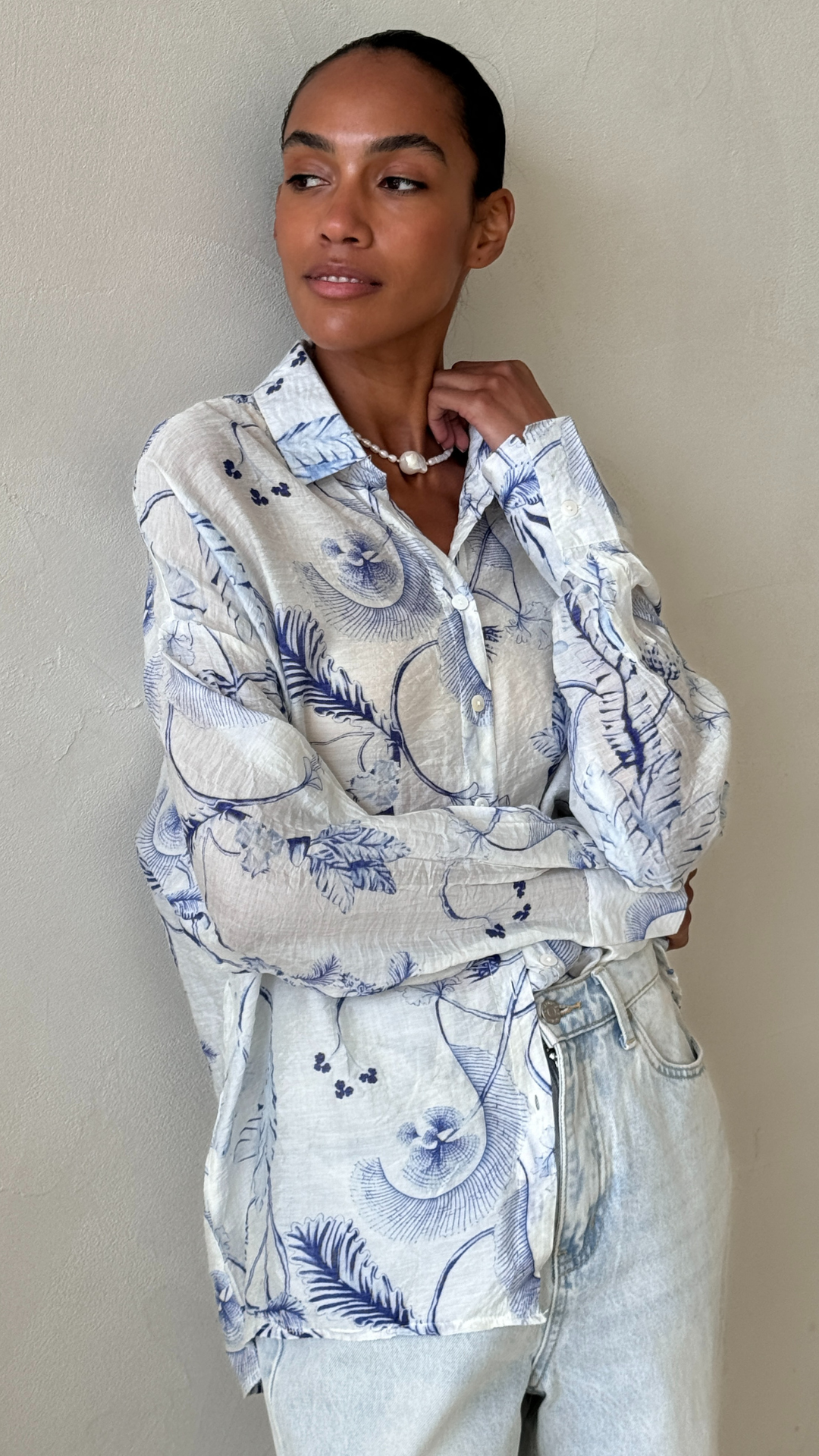 Maxine Shirt - Blue Print
