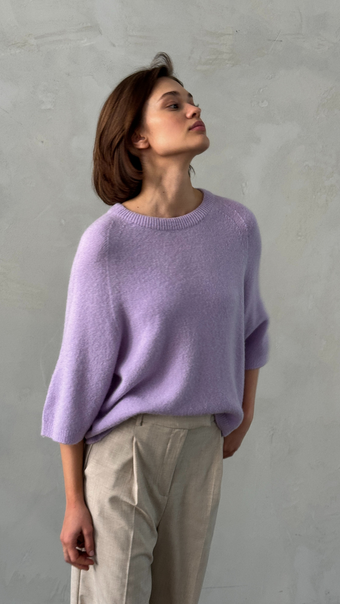 Piper Alpaca Knit - Lilac