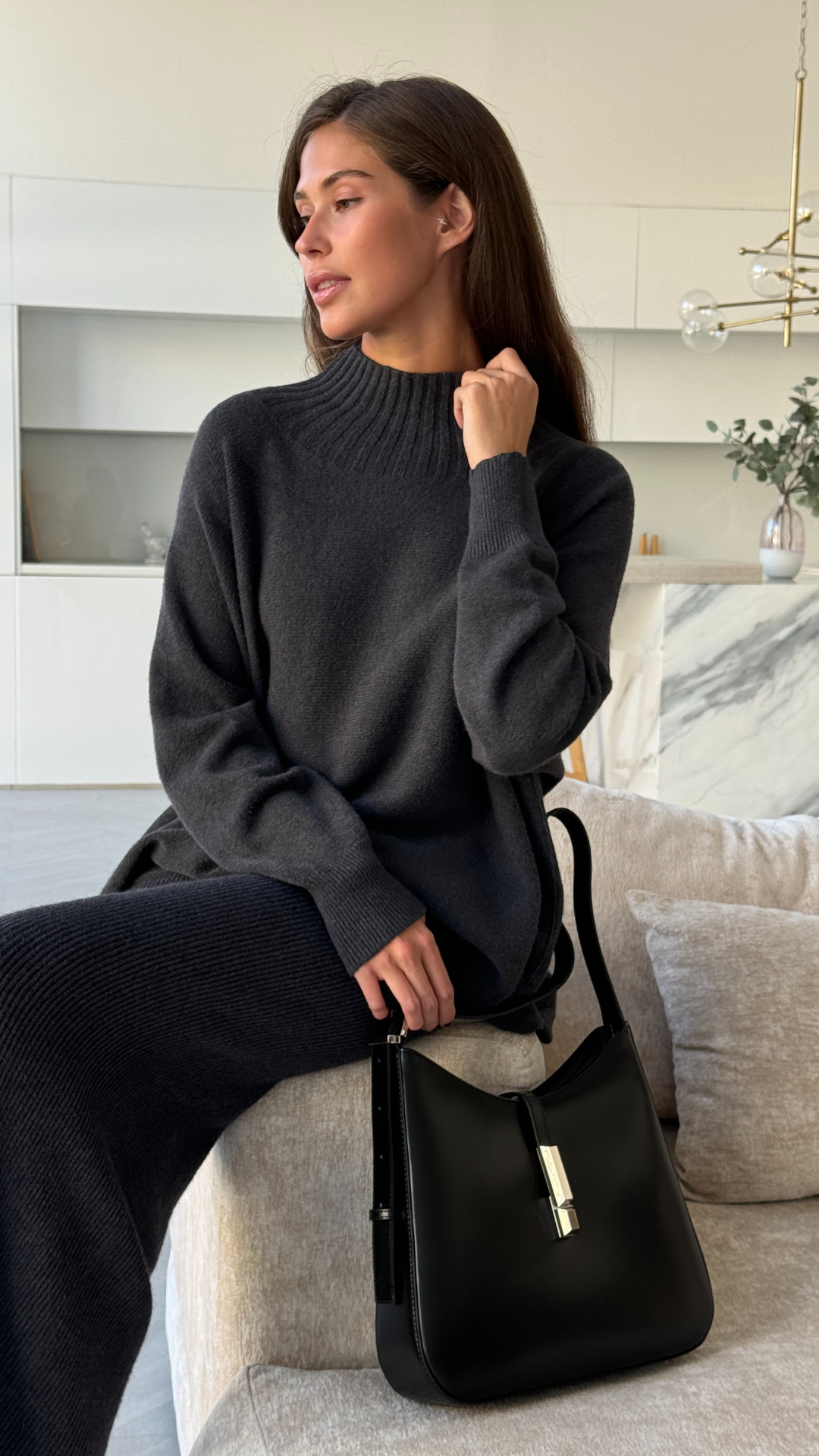 ALMA SWEATER - ANTHRACITE