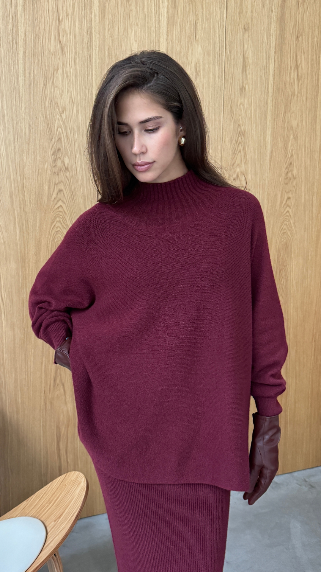 Alma Sweater - Dark Cherry