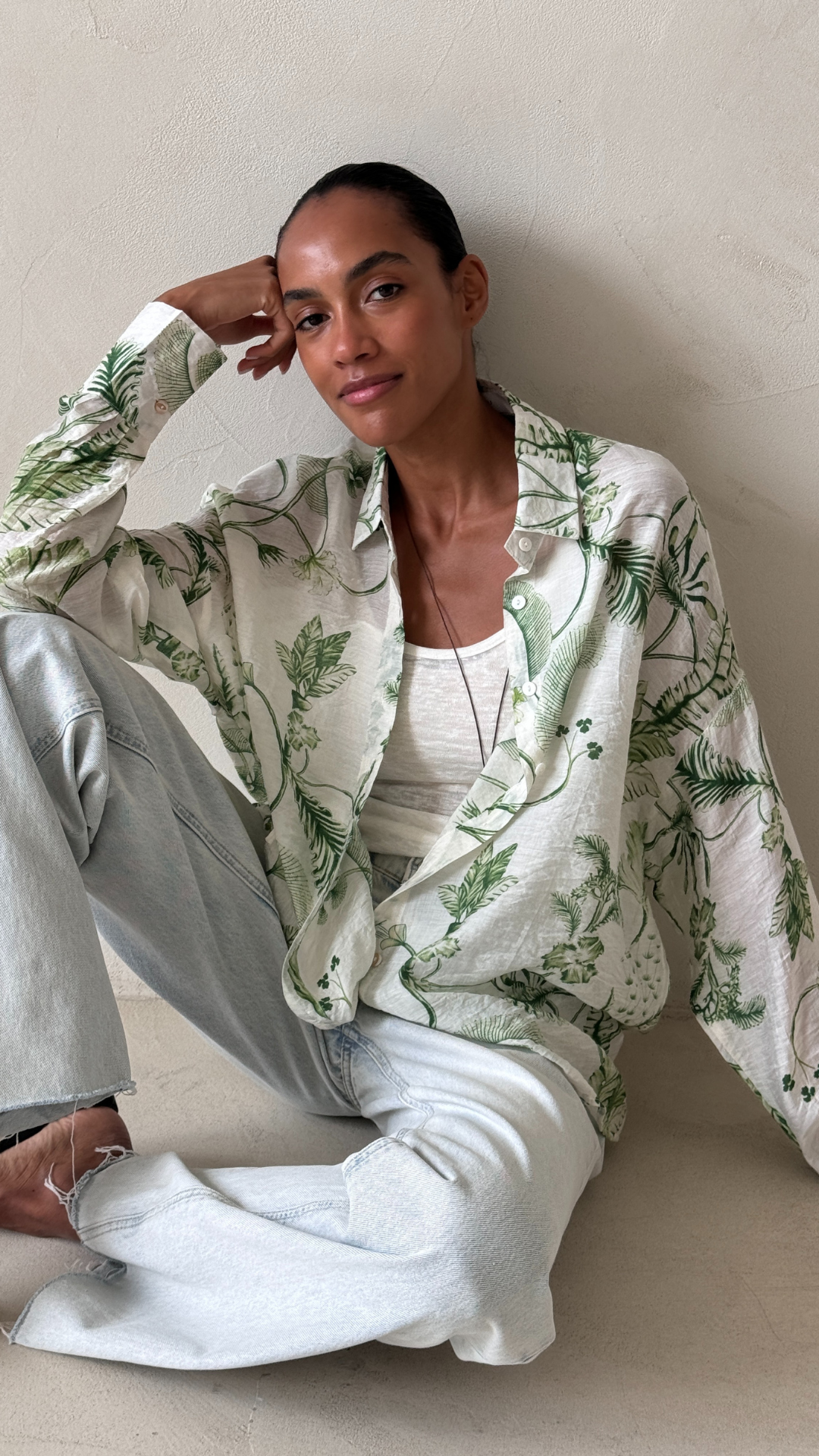 Maxine Shirt - Green Print