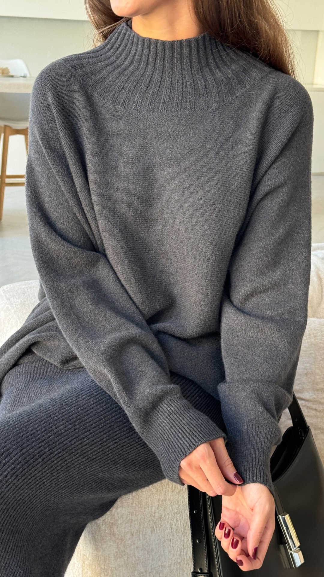 ALMA SWEATER - ANTHRACITE