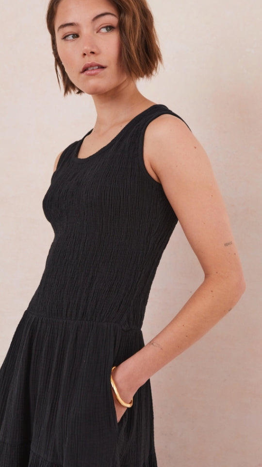 Mel Cotton Dress - Black